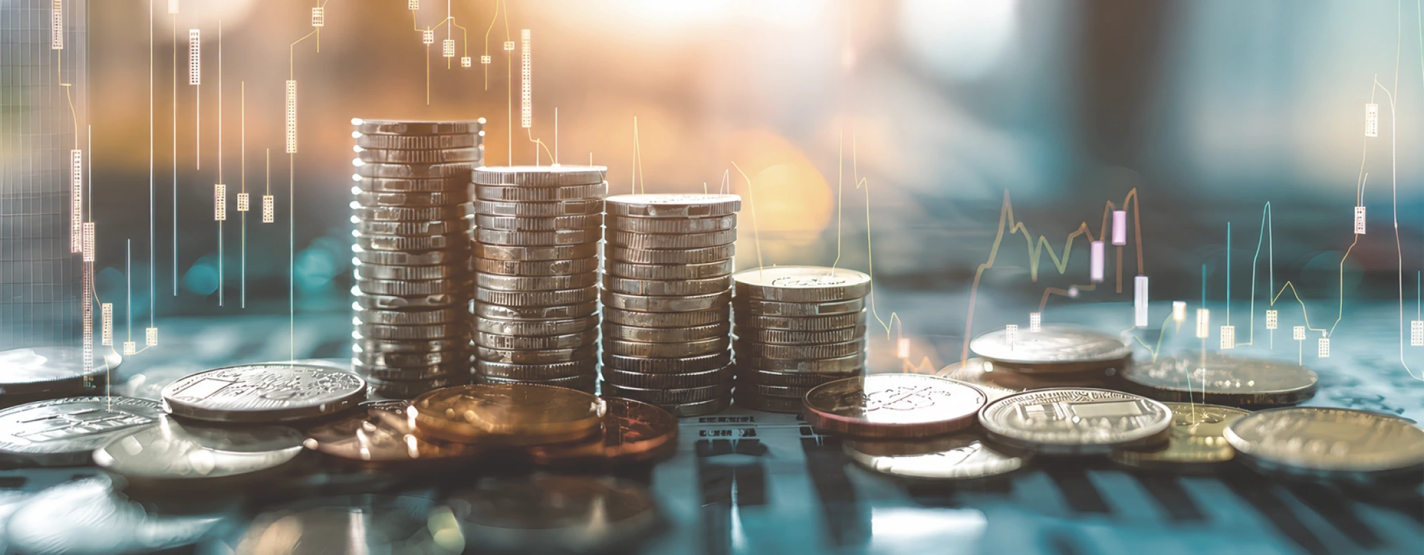 Cover image depicting stacks of coins.