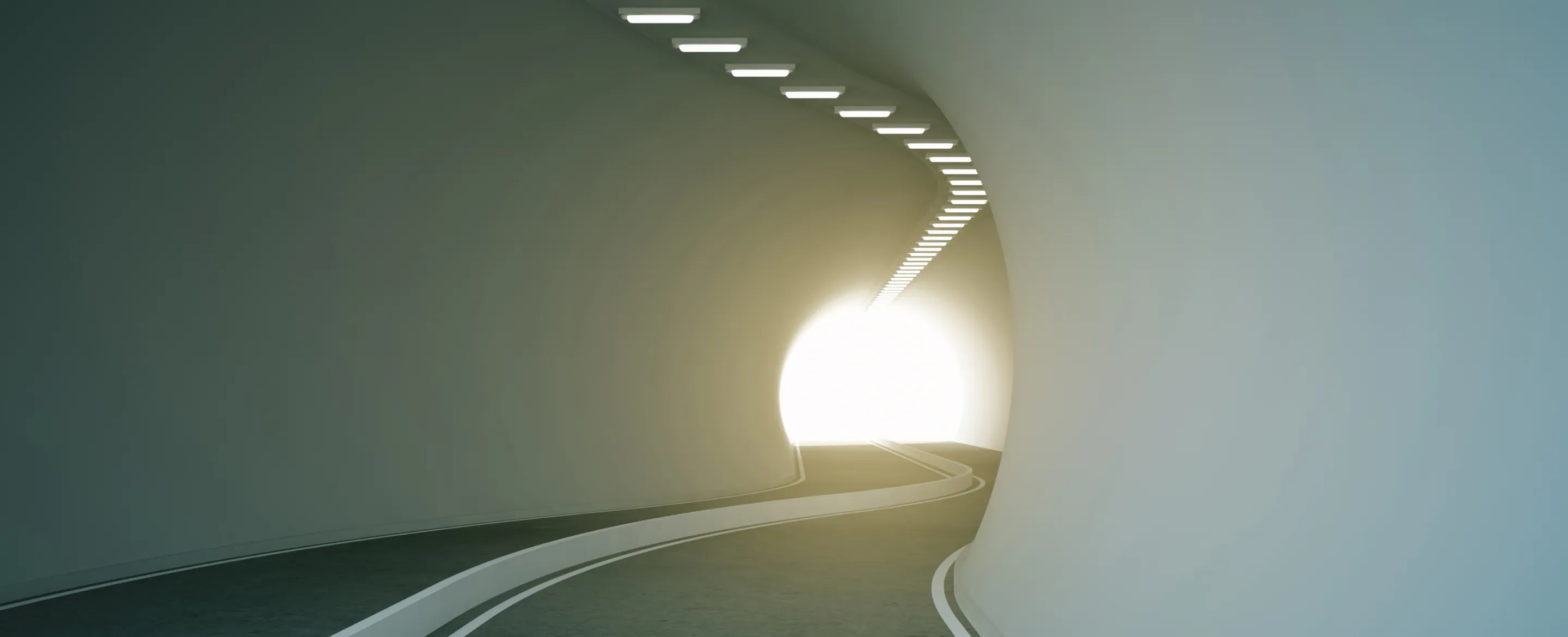Long-Term Thinking Visual of a light at the end of a tunnel.