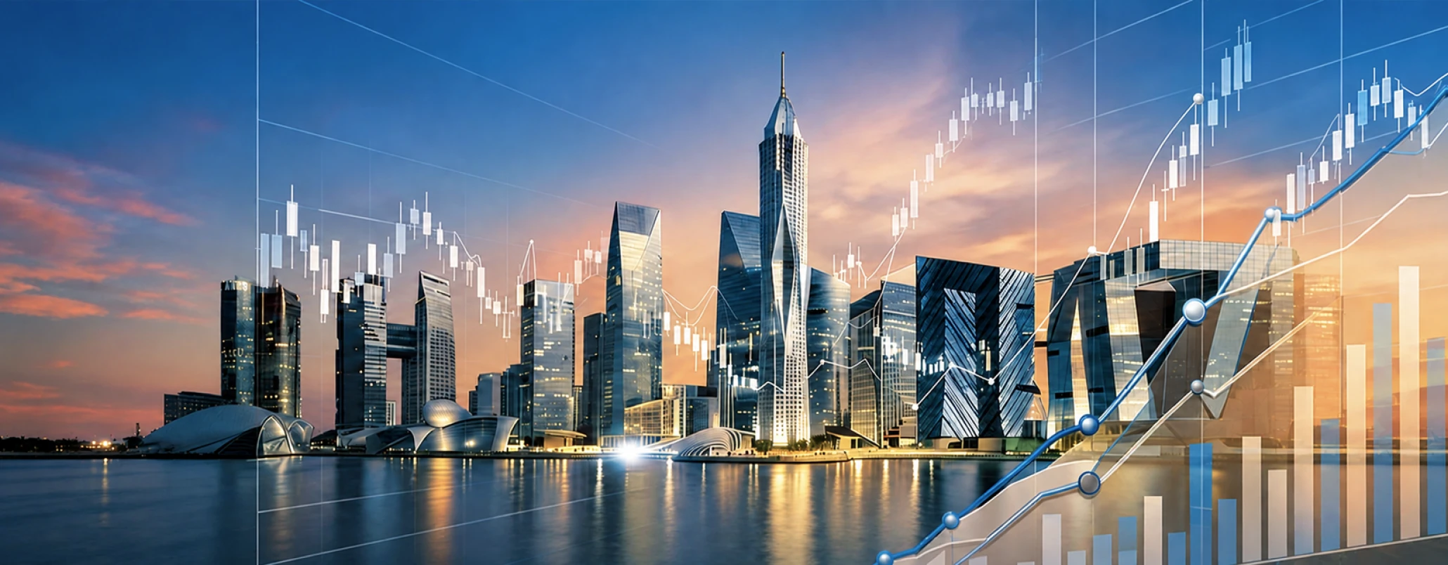 Cover image depicting a skyline, with buildings of different heights.