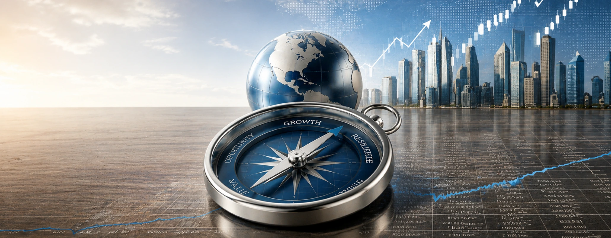 Cover image depicting a compass against a globe.