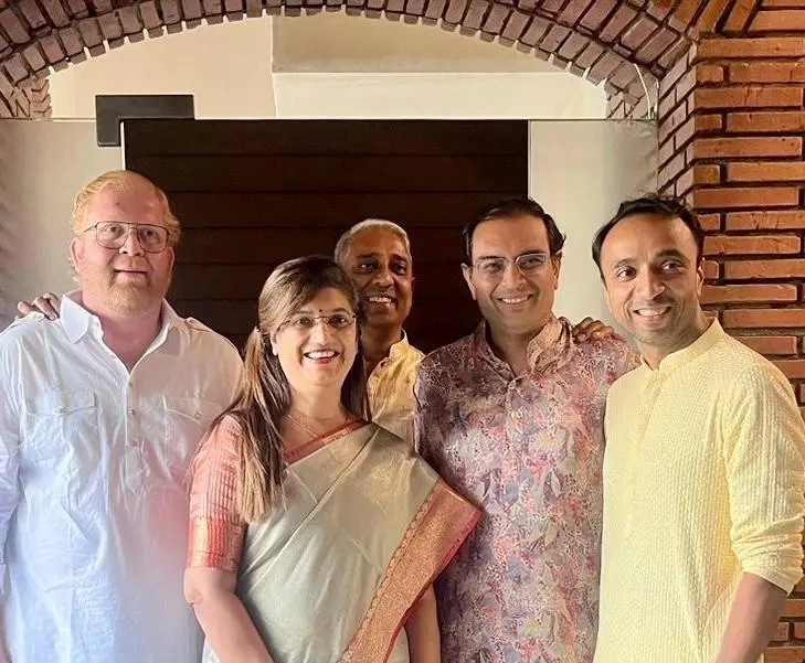 Group picture of Alchemy team in Indian traditional wear.