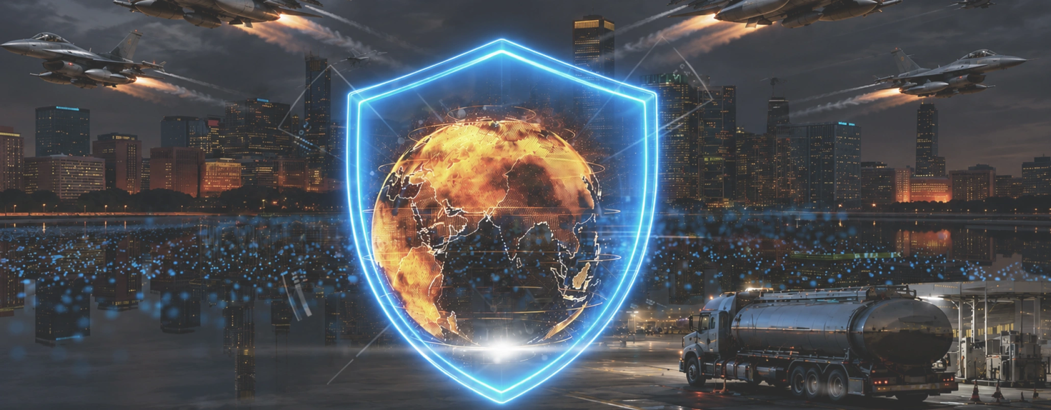 Cover image depicting the globe on fire in a shield.